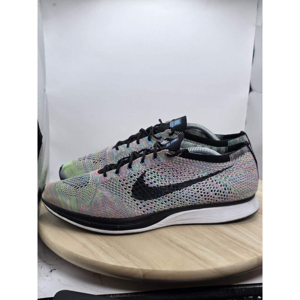 Mens Size 12 - Nike Flyknit Racer 2015 Multi-Color Running Athletic Shoes W/ Box